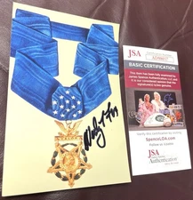 WESLEY FOX Medal of Honor SIGNED 4x6 Photo JSA COA MOH