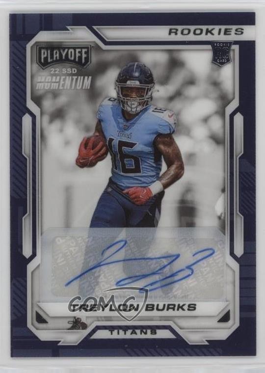 2022 Panini Chronicles Playoff Momentum Rookies Treylon Burks Auto RC e6p