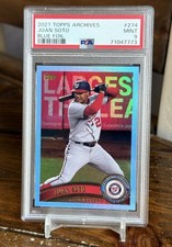 POP 2! Juan Soto Blue Foil Serial # /25 Throwback Image PSA 9 2021 Archives