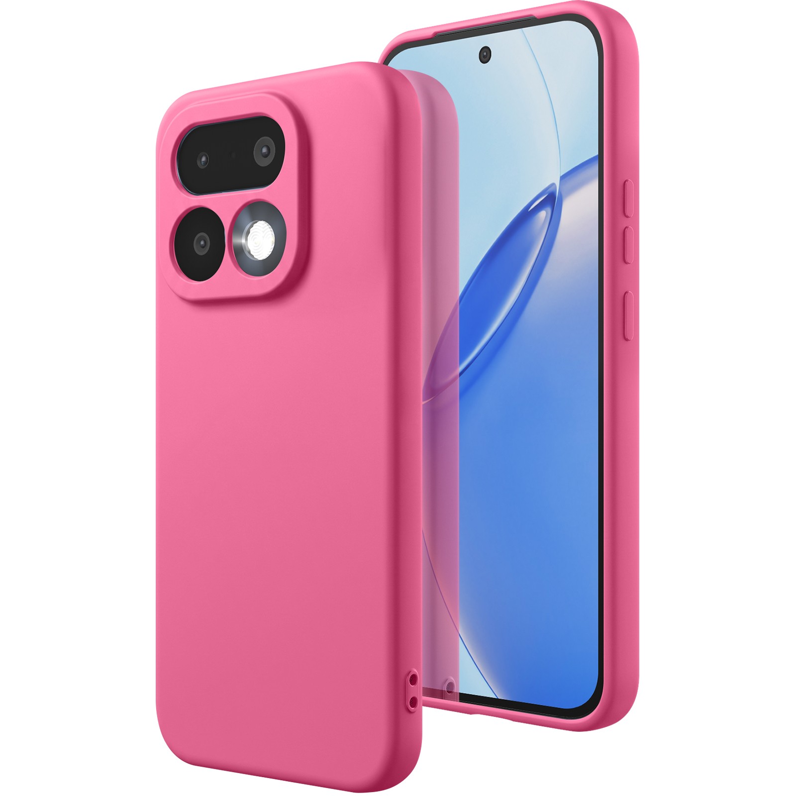 Coque silicone rose Avizar Fast Cover pour iPhone 16 Pro
