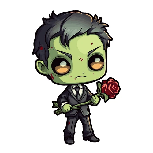 Chibi Zombie Scary Horror Vinyl Sticker Decal Self Adhesive Various Sizes