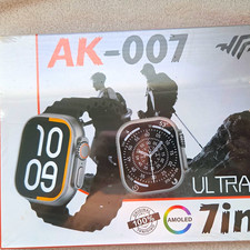 AK-007 AMOLED Ultra Smart Watch 49mm Silver C...
