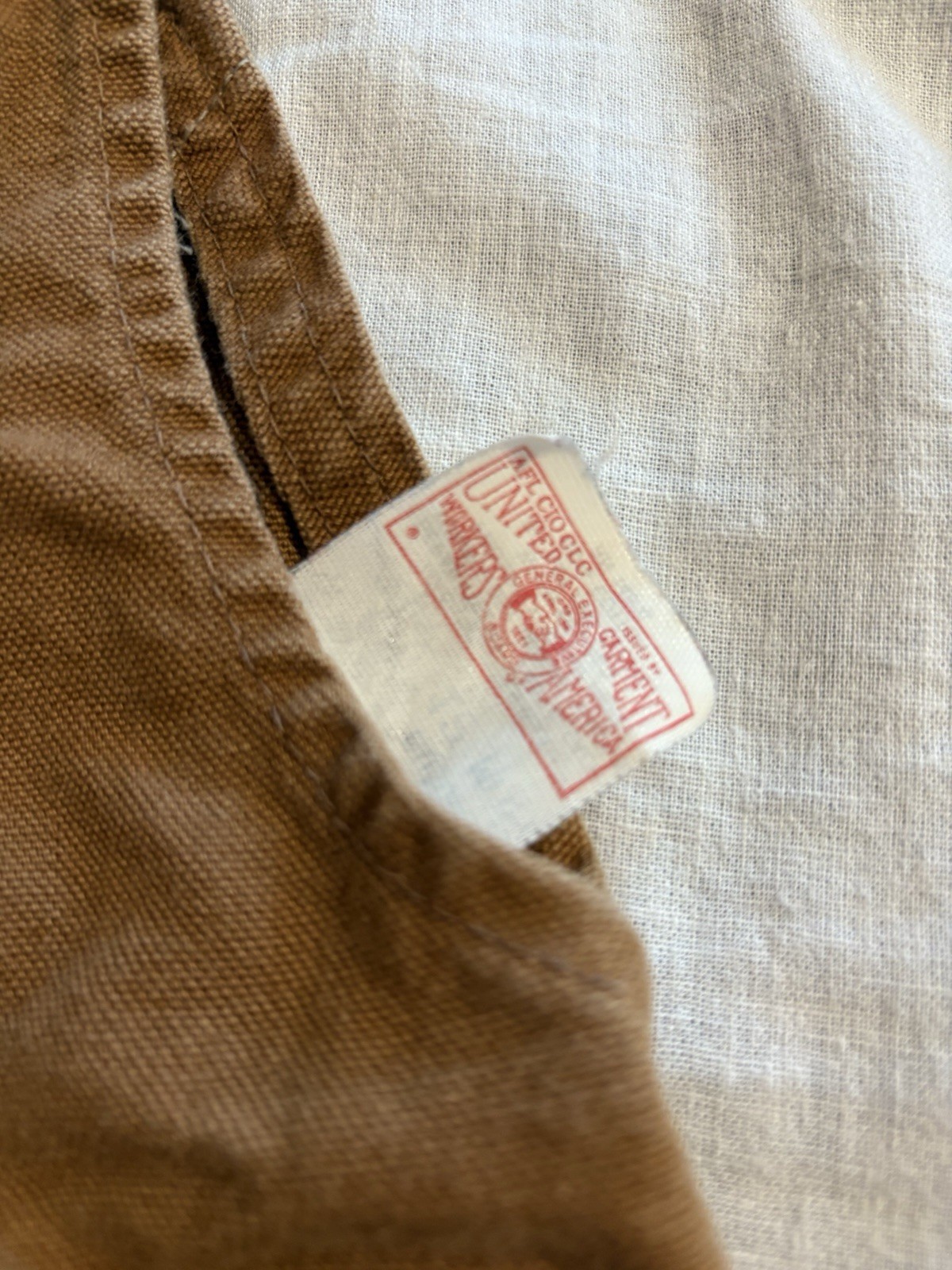 Vintage Carhartt Brown Canvas Baby One-Piece Overalls 12 Months Snap Logo thumbnail 5