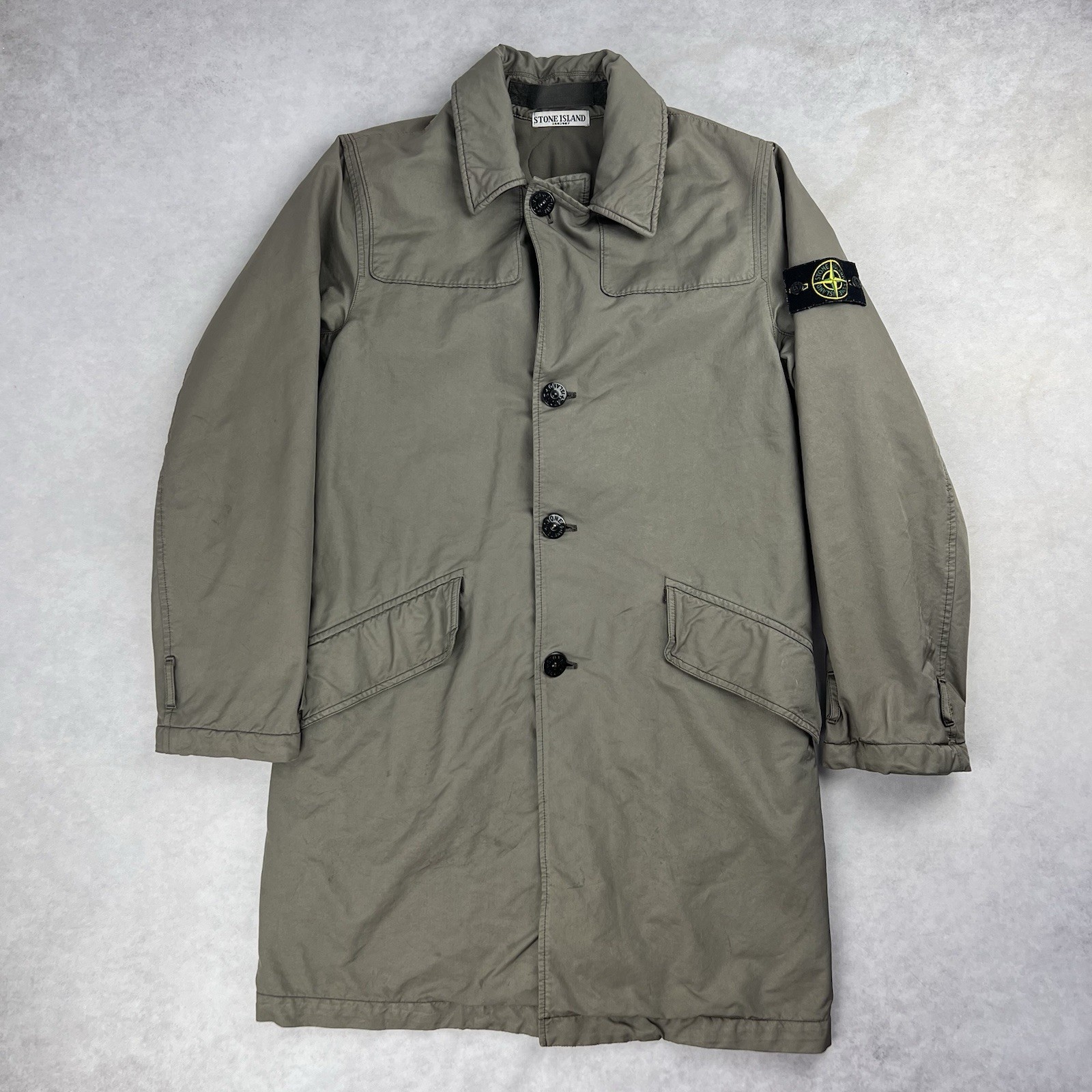 Stone Island David TC Trench Coat Medium Jacket Khaki… - Gem