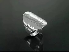 Solid 925 Sterling Silver Hammered Long Ring Statement Handmade Ring All Size W4