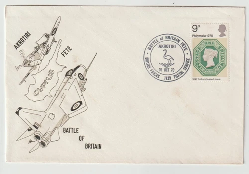 10/10/1970 UK GB Flown Cover - Akrotiri Fete Cyprus - Battle of Britain
