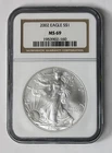 2002 American Silver Eagle - NGC MS69 - Brown Label !!