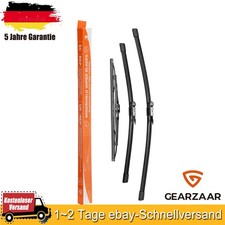 Scheibenwischer Komplett Set Ersatz für Audi A3 8P / 8PA ABS Vorne Schwarz Gummi