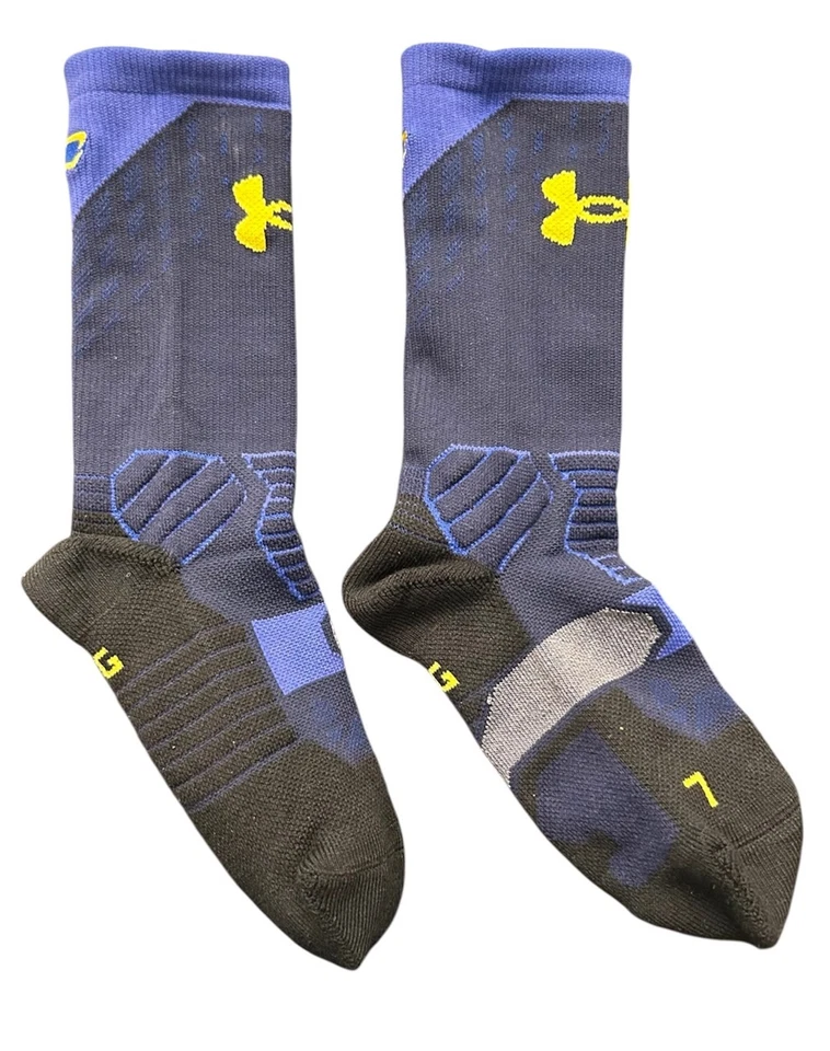 Calcetines de baloncesto Under Armour juveniles YLG (1-4) rendimiento azul marino negro Foto 3 de 4