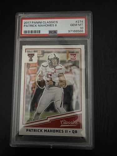 2017 PANINI CLASSICS #274 PATRICK MAHOMES II ROOKIE RC PSA GMMT 10
