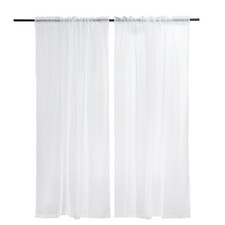 Sheer Curtains 84 inches Long 2 Panels Set White Each 52" W x 84" L Living Room