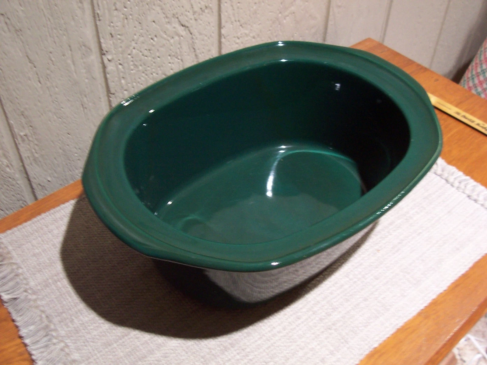 Rival 3760 Replacement Dark Green CROCK Stoneware Insert for Crock pot 5 Qt Oval