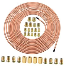  3/16" Brake Line Kit-25ft Flexible Tubing with 28pcs Brake Line 