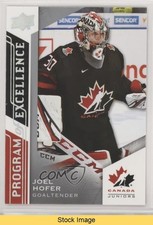 2020-21 Upper Deck Team Canada Juniors Program of Excellence Joel Hofer READ kr0