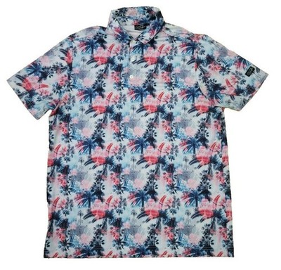 Sunday Swagger Polo  Men s Large Tropical Performance Stretch Golf Shirt
