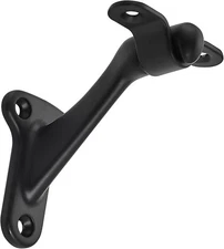 6 Pack Matte Black Hand Rail Bracket Heavy Duty Hardware for Stairways Home o...
