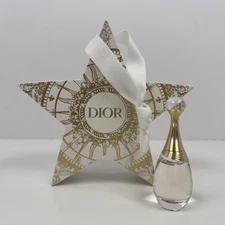 J'adore By Dior Eau De Parfum Mini  Sample 5mL in Star Shaped Box Ornament NIB