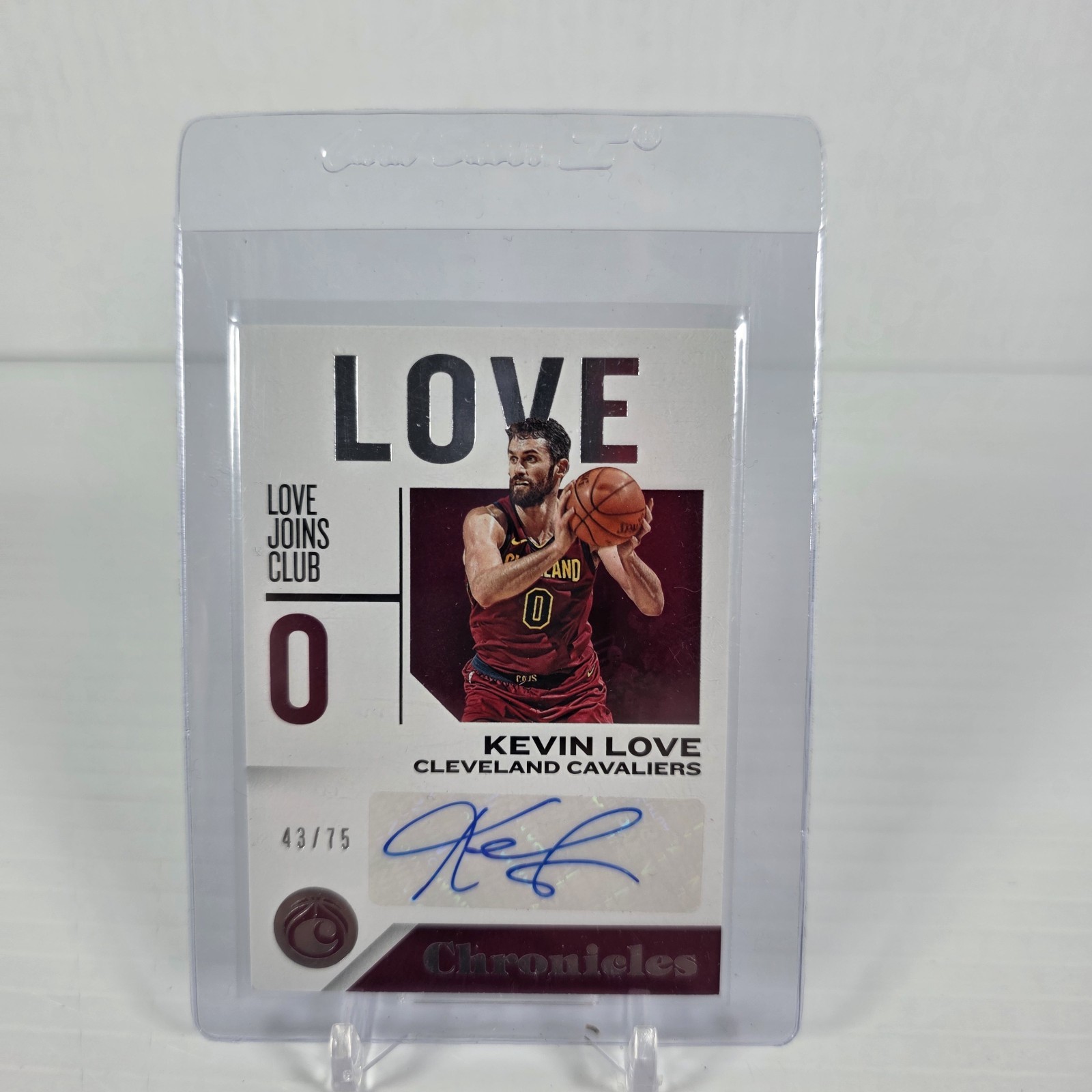 Kevin Love 2018-19 Panini Chronicles Signatures Blue Auto 43/75 #CS-KL