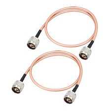 Low Loss RF Coaxial Cable Connection Coax Wire RG-142 N Male to N Male 60cm 2pcs
