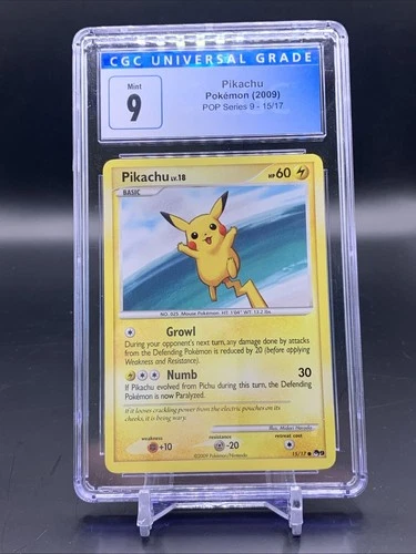 CGC 9 Pikachu Promo POP SERIES 9 15/17 2009 Pokemon Card Graded