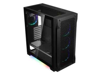 mesh pc case atx mid tower computer ATHENA P1 + 4pipe air cooler HSF BOREAS E2