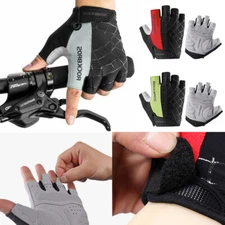 ROCKBROS Cycling Bike Gloves Half Finger Shockproof MTB Mountain Bicycle Gloves
