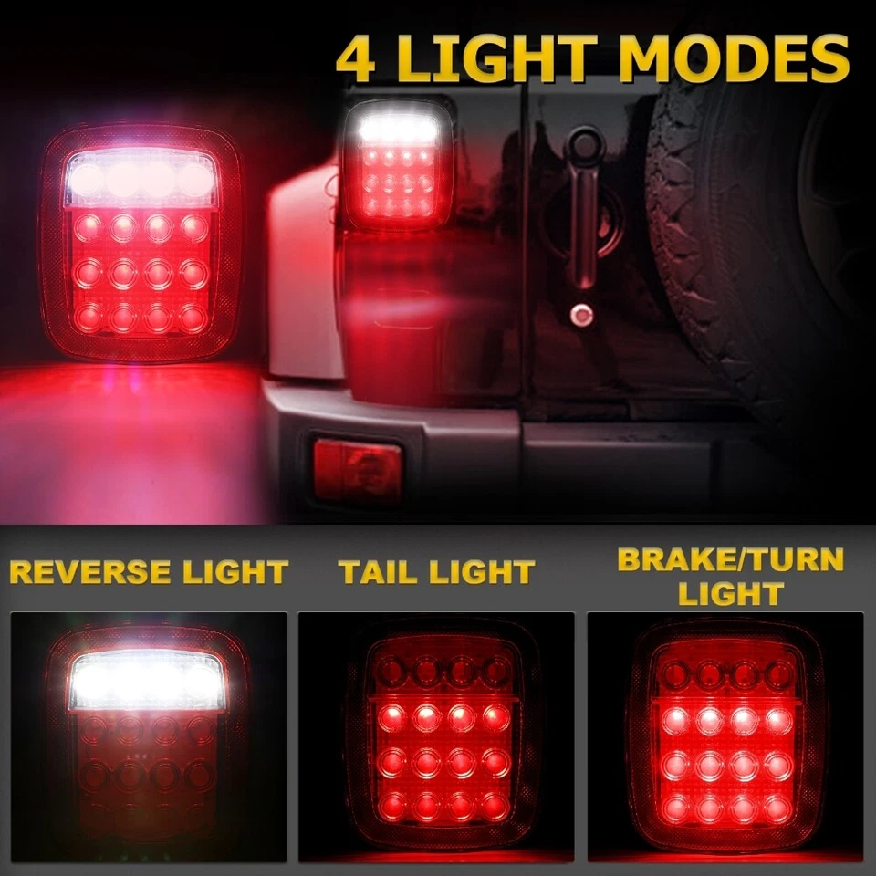 For Freightliner Cascadia 2008-2016 16 LED Tail LightsBrake Turn Signal Lamps - Image 4 of 4