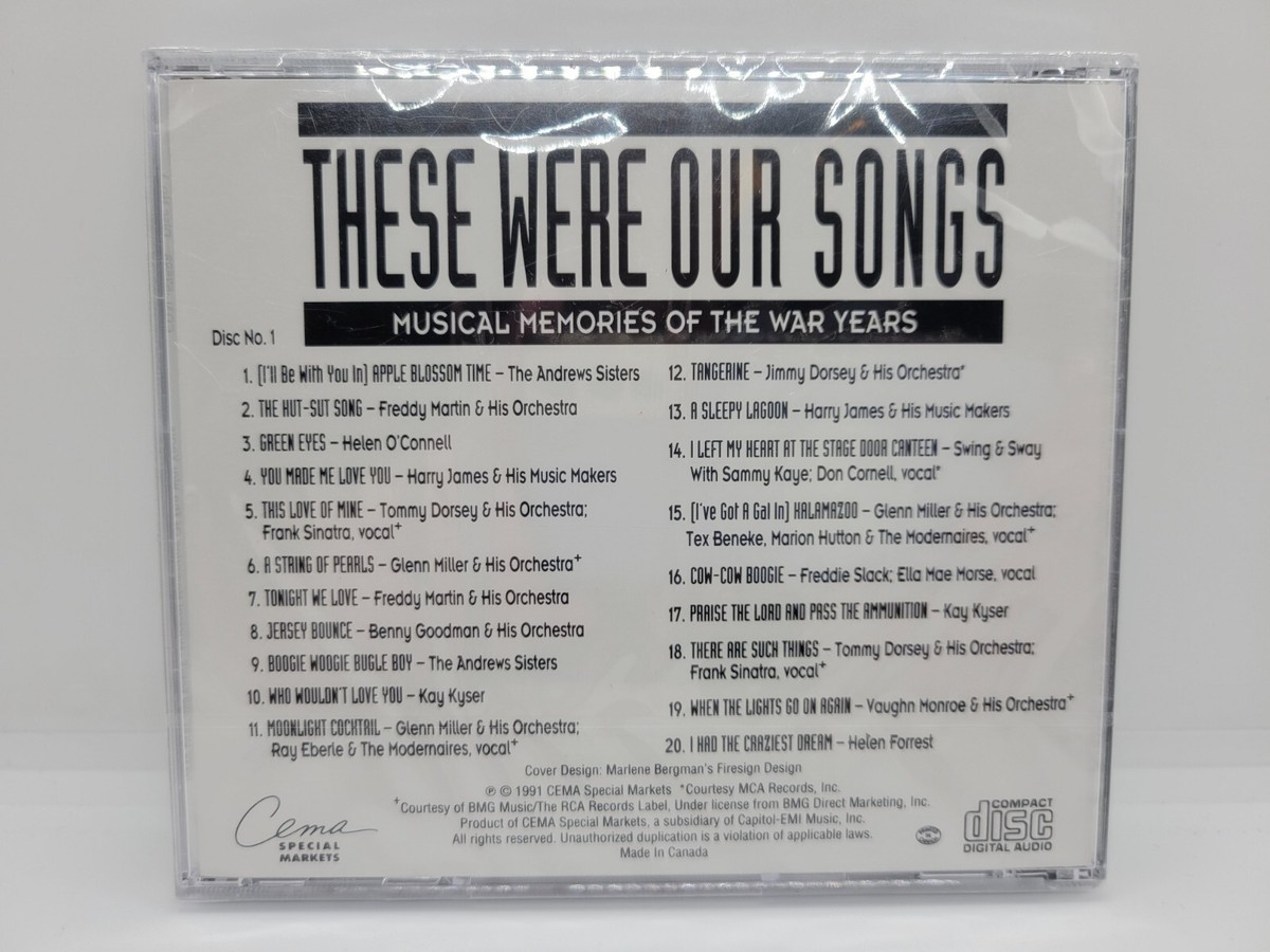 アート・デザイン・音楽 THESE THINGS ARE OURS These Were Our Songs [CD 1991] WW II Musical Memories of War Years