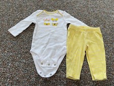 Carter's Butterfly Yellow Girls Outfit 3M
