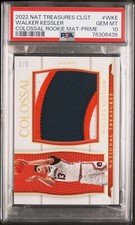 2022 National Treasures /5 Walker Kessler Colossal Rookie Materials Prime PSA 10