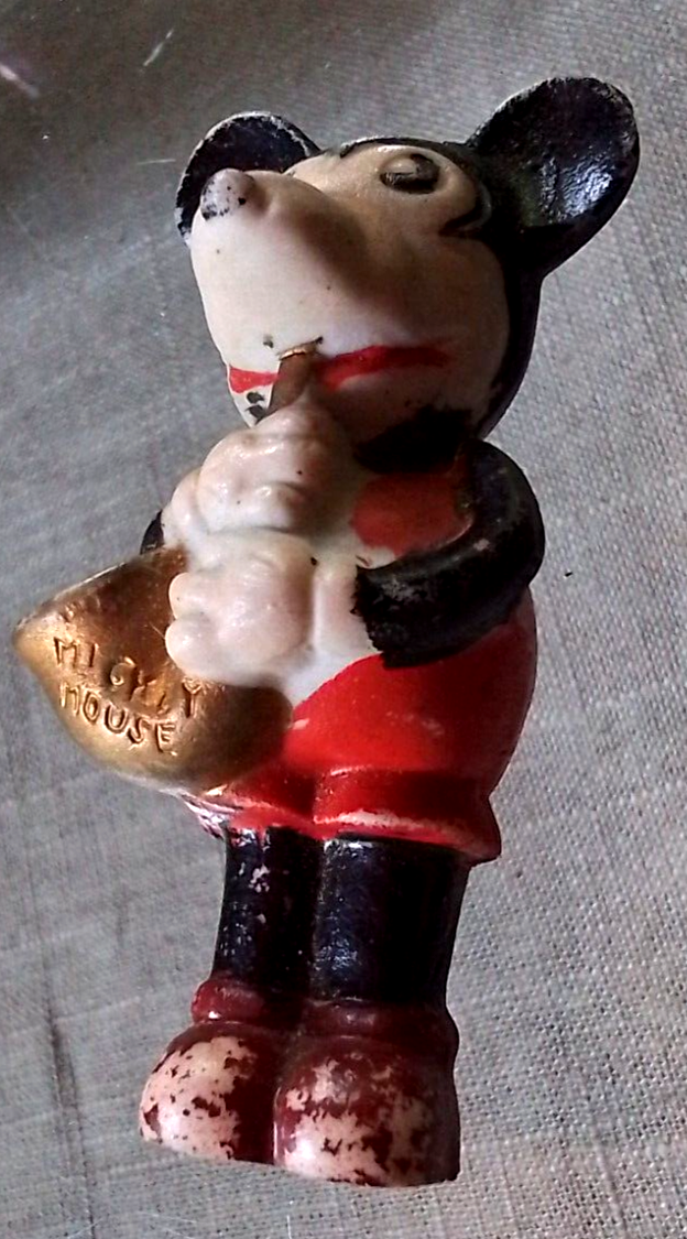 1930s Mickey Mouse Made in Japan Porcelain Bisque Figurine with