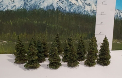 MOOSE CREEK TREES - Fir / Pine Trees (2'' x 20 Trees) Model Trees - HO N Z Scale