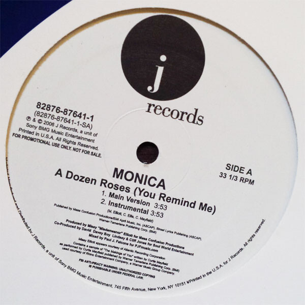 Monica - A Dozen Roses (You Remind Me) / VG+ / 12