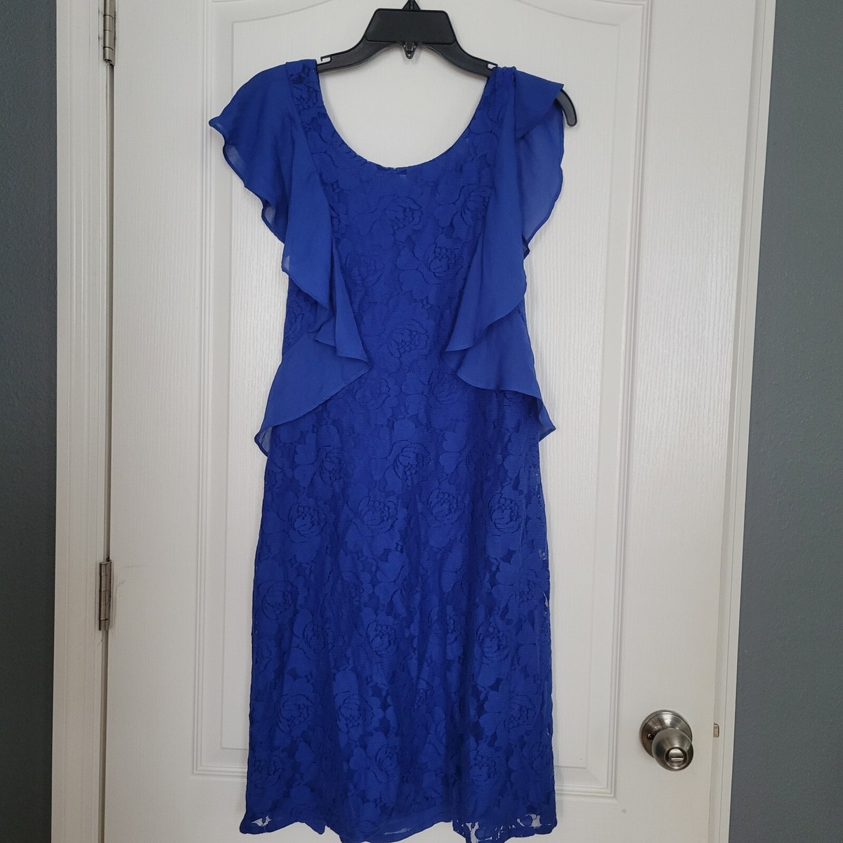 Robe Bleue Methapor Taille 14 - Motif Diamant, Occasion Très Bon état, Pour Femme