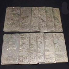 1PC Tibetan Silver Tibet Statue Chinese Zodiac Amulet Thangka Feng shui