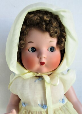 Vogue 2002 Reproduction JUST ME in Yellow Porcelain Doll, 14'' LE 500, no box