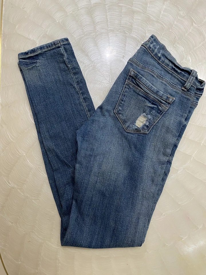 EUNINA JEANS TIRO BAJO AJUSTADO TOBILLO LAVADO CLARO TALLA 9 Foto 2 de 4