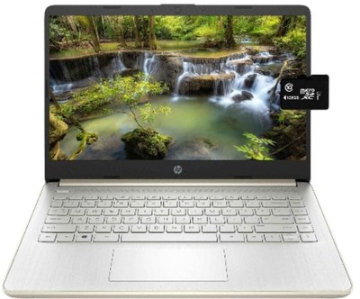 HP 14'' HD Laptop Intel 2-Core CPU 16GB RAM 192GB (64+128) HDMI Win11 Pale Gold