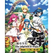 Anime DVD Magi The Labyrinth Of Magic Season 1-3 (1-63End)+ OVA Vol 1-5 Eng  Subs