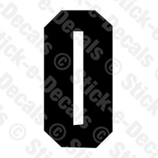 NUMBER 0 ZERO Vinyl Die Cut Decal Sticker - RACING NUMBER - RSD