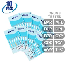 NEW Mintegrity Drug Test 10-Panel Dip Card Urine Home Kit 10-Pack #MI-WDOA-7104