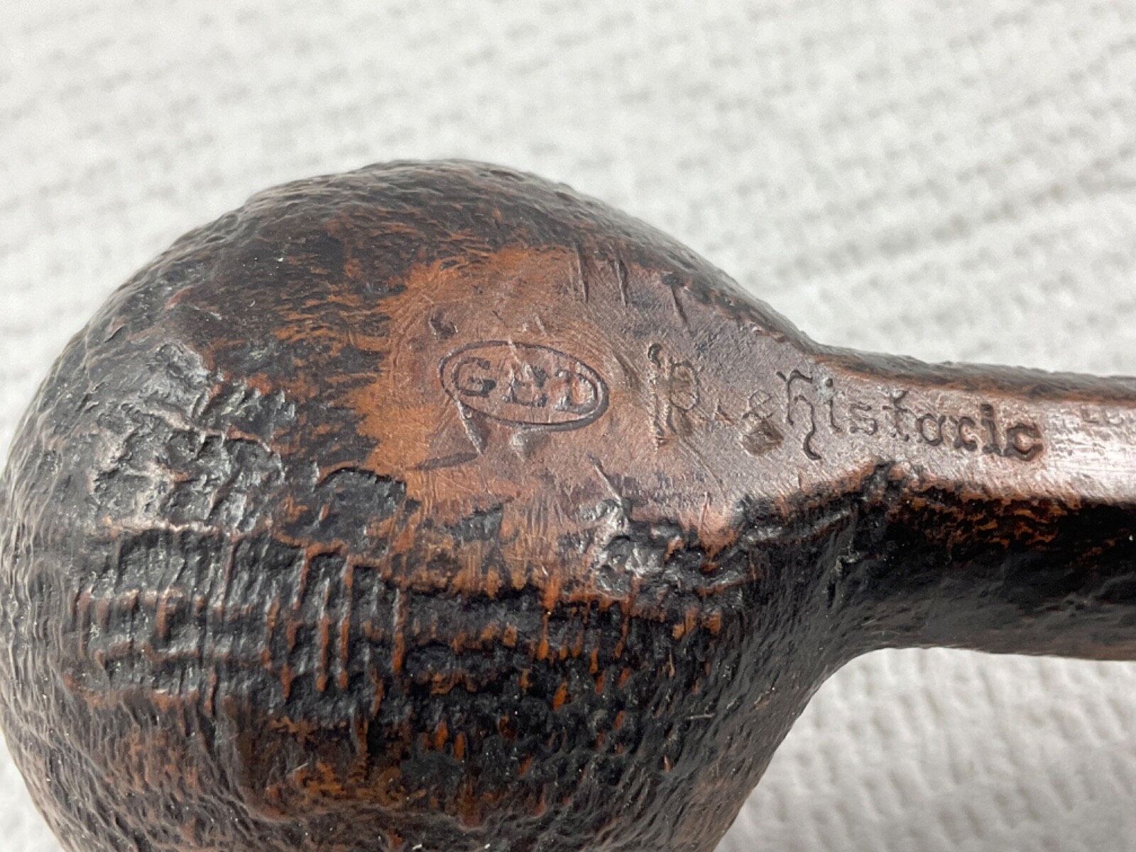 Vintage Mid Century Modern Smoking Pipe Rack & 4 Vintage Smoking Pipes