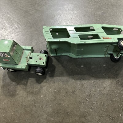 TONKA トレーラートラック 1960〜70年代 ミントグリーン トンカ ブリキ