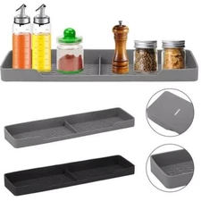 Kitchen Shelf Stove Top Magnetic Over The Stove Silicone Spice Storage Shelf