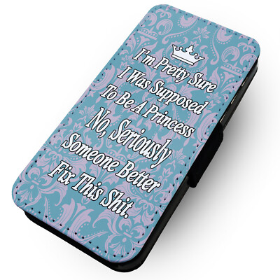 Bedruckte Kunstleder Flip Handyhülle Samsung - Pretty Sure Princess Crown