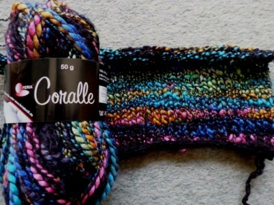 EffektgarnWolle Strickwolle Strickgarn Coralle Fb.856 50g NEU kein Kratzen weich