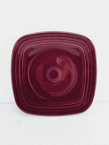 LUNCHEON PLATE "square" Claret wine FIESTA 9" NEW