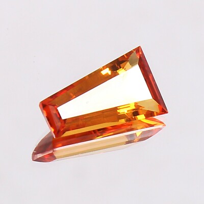 Natural Ceylon Bi Color Orange Fanta Sapphire Fancy Cut Loose Gemstone 6.56 Ct