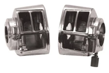 Handlebar Switch Housing Left Right Set Chrome For 82-95 Harley 13335