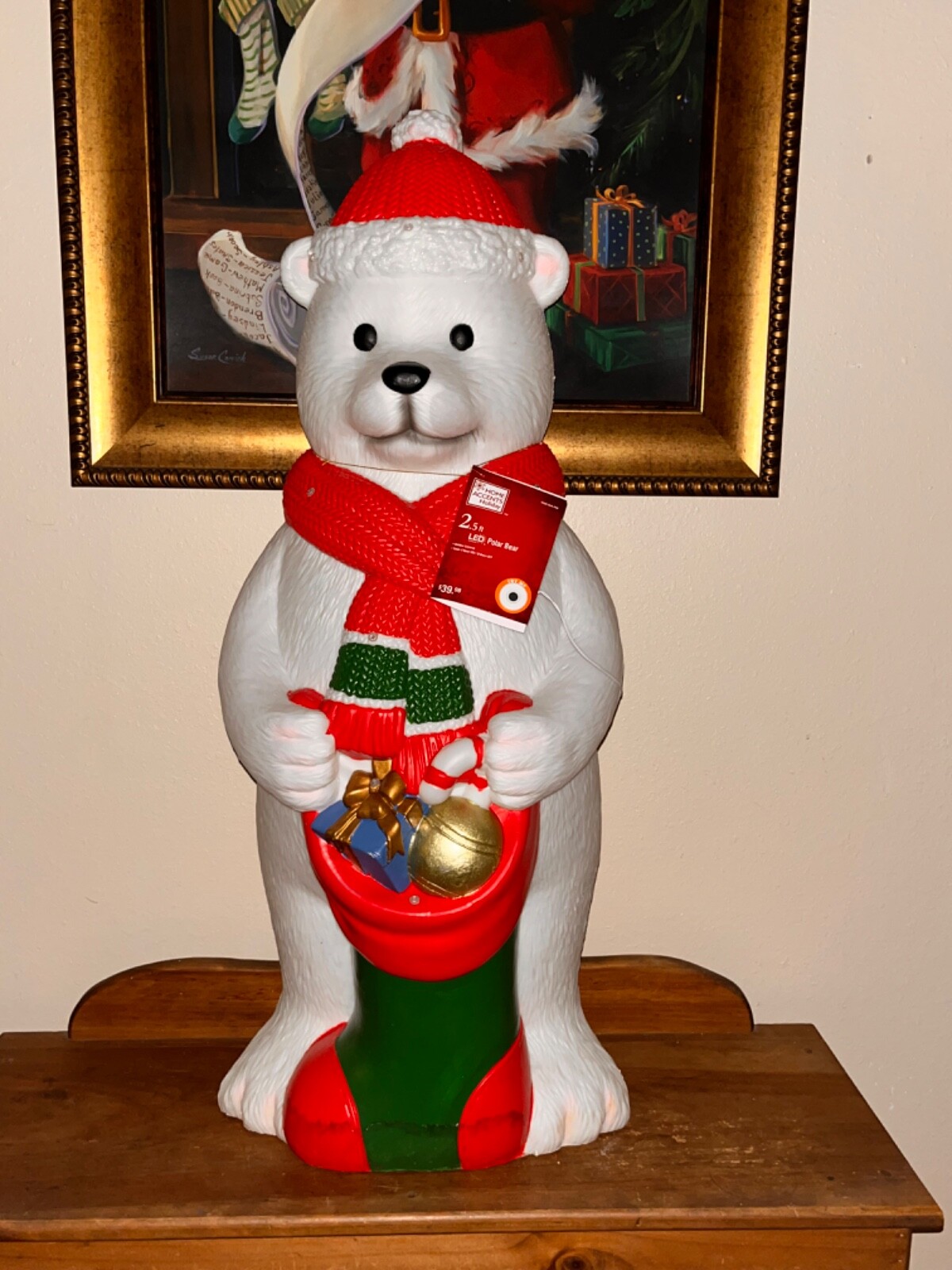 2023 POLAR BEAR WITH STOCKING LED BLOW MOLD HOME ACCENTS 2.5' BATTERY TIMER NEW eBay